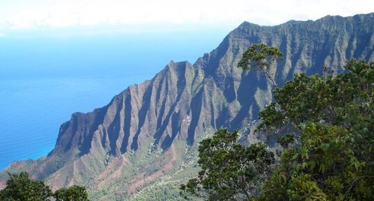 Erosion d'un volcan bouclier, Kaua'i