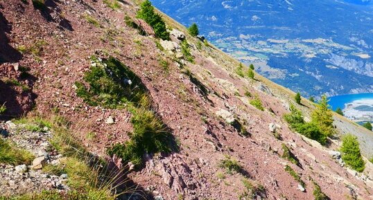 Argilites versicolores du trias du Mont de Morgon