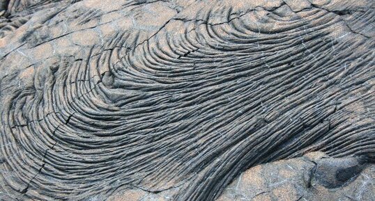 Lave pahoehoe, Kilauea, Hawaii