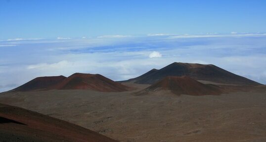 Cônes stromboliens sur le Mauna Kea