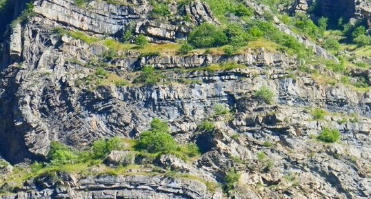 Plis dans la nappe des Grès du Champsaur, Vallée de Freissinières